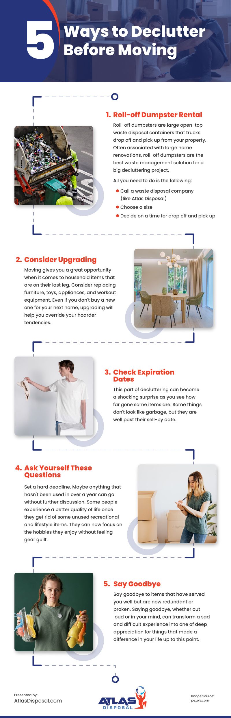 5 Ways to Declutter Before Moving Infographic