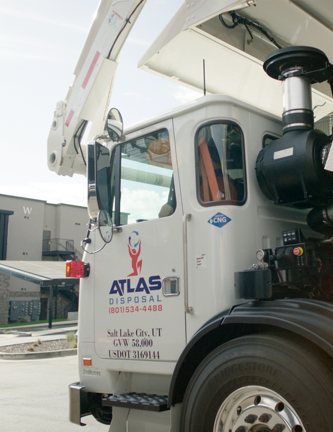 Cab_Truck_1080x1400 Atlas Disposal truck providing dumpster rental in Salt Lake City.